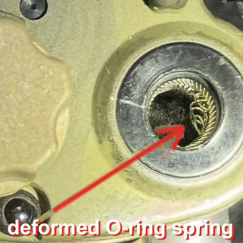 deformed o-ring spring